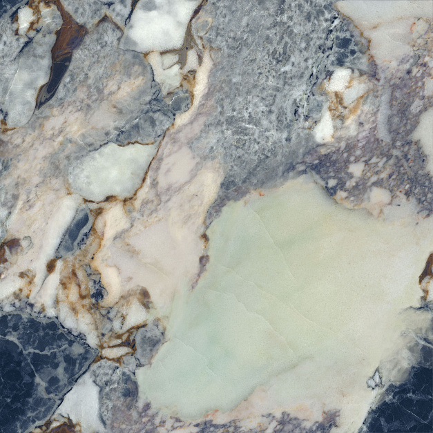 Плитка керамогранит Geotiles Greta Blue 120x120 Super Polished (1,44 кв.м.) под мрамор