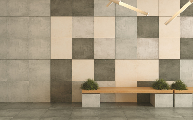 Плитка керамогранит Grasaro Beton Beige G-1101 MR 600x600x10 (1,44 кв.м.) под бетон