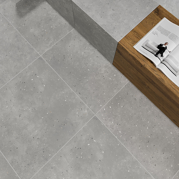 Плитка керамогранит Grasaro Granella Grey G-42 AMR 600x600x9 под бетон