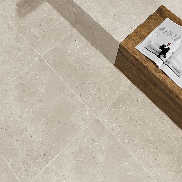 Плитка керамогранит Grasaro Granella Beige G-43 MR 600x600x9 под бетон